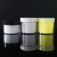 Pot vide en plastique PET transparent pour soins de la peau à double paroi de 80ml 100ml 150ml 200ml pour crème pour le visage avec bouchon à vis