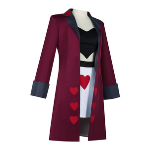 Costume Cosplay di Vivian da Helluva <span class=keywords><strong>Boss</strong></span> di Star's Edge, Set con Cappotto Rosso e <span class=keywords><strong>Abito</strong></span> per Performance sul Palco - Product Image 3