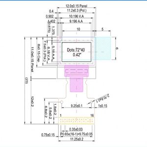 Pantalla OLED de 0.42 Pulgadas con Controlador SSD1315, Interfaz IIC/SPI, LCD de Tamaño Pequeño - Product Image 4