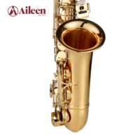 High F# Musical Woodwind Instruments Golden Lacquer Eb Key Sax Alto Saxophone ( SP1001G )