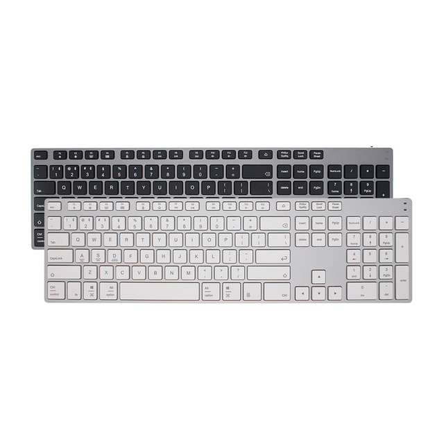 High Quality Black Keys Metal Keyboard Qwerty Uk Layout Wireless bluetooth Keyboard for apple mac