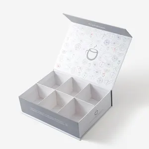 Benutzer definierte magnetische Honig Verpackungs papier Geschenk box mit Buchform kleines Gitter