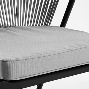 Chaise de <span class=keywords><strong>jardin</strong></span> d'extérieur HOMFUL avec dossier rond, cadre en tube de fer, rembourrage, <span class=keywords><strong>fauteuil</strong></span> de patio - Product Image 4