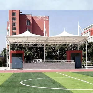 Structure en acier avec membranes ignifuges pour les gradins des terrains de sport (football, basketball) des campus et les toits des gradins. - Product Image 5