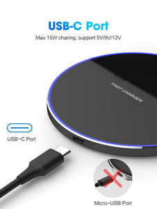 <span class=keywords><strong>Cargador</strong></span> Inalámbrico Portátil de 30W 35W, Carga Rápida, <span class=keywords><strong>Redondo</strong></span>, Delgado, de Aleación de Aluminio, con Luz LED, Base de Carga para Teléfono Móvil - Product Image 6