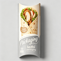 Caja de Embalaje Personalizada para Shawarma con Logotipo Impreso, Caja para Llevar Shawarma con Ventana
