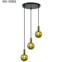 Luminaire suspendu de plafond de style européen, artistique, pour couloir, escalier, cloison, chambre à coucher, style ferme, avec abat-jour évasé