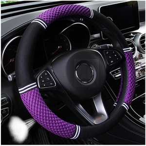 Buena Calidad De fábrica directamente de verano tela de seda de hielo antideslizante cubierta de volante de coche de cuero, cubierta de bocina de volante de coche SRS - Product Image 4