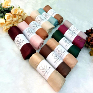 Muslim Women's plain cotton Fabric <b>Scarf</b>-Plaid/Floral/Color Blocking Patterns Feather/Lace/Embroidery/Rhinestone Decorations - Product Image 1