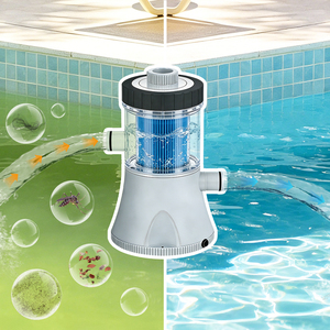 <span class=keywords><strong>Pompe</strong></span> à eau pour <span class=keywords><strong>piscine</strong></span> hors sol, débit de 1250 GPH, circulation rapide, système de filtration à cartouche pour micro-débris - Product Image 3