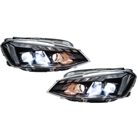 Pour Volkswagen Golf 7 MK7 2013-2017 Facelift, mise à niveau style Audi, phares à LED matriciels DRL avec lentille de projecteur, montage Plug & Play