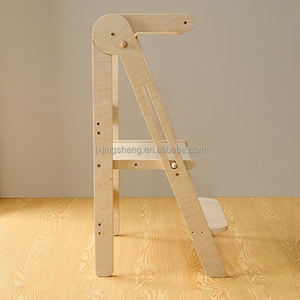<span class=keywords><strong>Tour</strong></span> d'apprentissage pliante en bois Montessori chaise échelle enfants escalade cuisine aide tabouret - Product Image 2