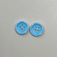 Kancing Resin Bulat Empat Lubang Motif Polkadot Warna-warni untuk Mantel, Sweater, dan Aksesoris Pakaian Anak
