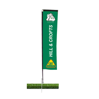 Meilleure vente conception personnalisée publicité promotionnelle lame couteau larme plage plume bannière drapeau pour la course