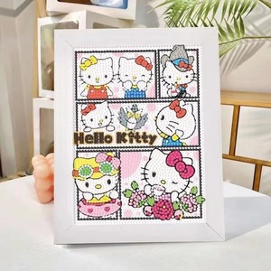Promotionnel 5D bricolage point de croix Kits diamant peinture Hello Kitty dessin animé Art maison décoration murale - Product Image 4
