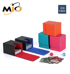 MIO 100 + boîte de rangement de jeu en cuir Pu cartes Pokemone Yugioh le rassemblement cartes à jouer TCG boîte de cartes magiques - Product Image 5
