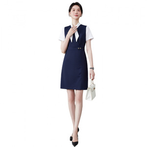 Women's Sleeveless Dress Tie Neck Mid Length Business Formal Career Dress Anti-Wrinkle Natural Waistline - Product Image 5