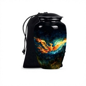 Urna decorativa funeraria de pájaro Fénix para cenizas, urna conmemorativa de cremación masculina y femenina para cenizas humanas con bolsa gratis - Product Image 1