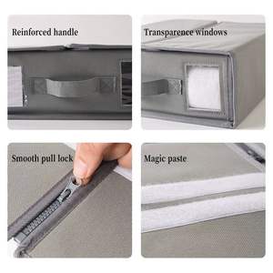 Boîte de rangement en tissu Oxford pour draps, ensemble de quatre pièces, pour vêtements, draps, couettes, pour chambre et armoire - Product Image 3
