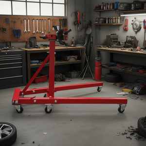 Soporte de Reparación de Motocicletas D0100HRSPU2 de Alta Resistencia, 2000 LBS, Giratorio 360 Grados, Plegable, Marco Metálico, Rojo - Product Image 2