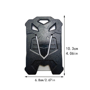 Nuevo tarjetero transfronterizo para PC, diseño vertical de diamante negro, estilo mecha robusto, protector de tarjetas de identificación, porta documentos. - Product Image 3
