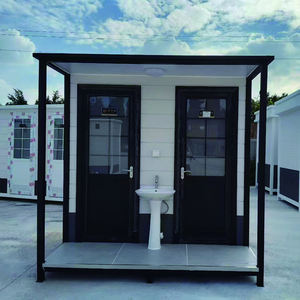 Casa contenedor de inodoro móvil personalizada prefabricada para parque público Hospital baño individual al aire libre - Product Image 3