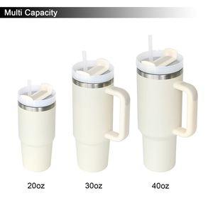 Gobelet personnalisé de 40 oz Tasse d'extérieur en acier inoxydable à double paroi Gobelet de 40 oz isolé sous vide avec poignée et paille - Product Image 2