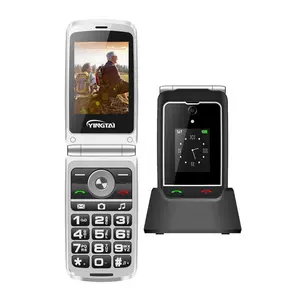Hochwertige neueste 2G GSM Flip-Phone mit SOS Dual Screen Big Button Celu lares Handy 1000mAh Tastatur Falt handys