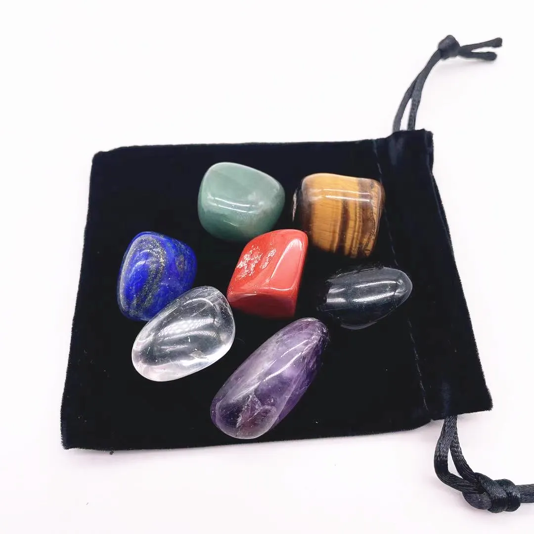 Wholesale crystals Mixed 7 chakra stone healing crystal seven chakra stone sets for gift meditation