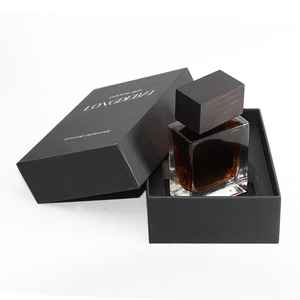 Botella de Perfume Cuadrada de Vidrio Transparente Mate Personalizada de Lujo con Tapa de Madera 30ml/50ml/100ml Opción de Grabado - Product Image 3