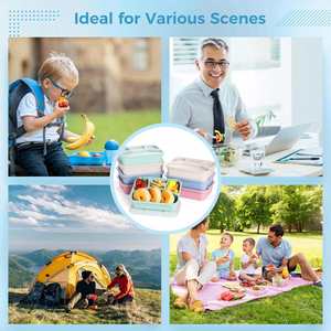 Wholesale Custom Logo Eco-Friendly High Quality Heatable Leak Proof <b>Foldable</b> Microwave Safe 0-1L Rectangle Boxes Lunch <b>Box</b> - Product Image 6