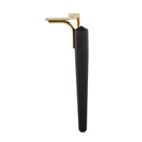 WEKIS Quincaillerie de meuble Accessoires de canapé Pièces Pieds de chaise modernes droits Pieds de canapé en acier conique chromé Jambes de table en métal