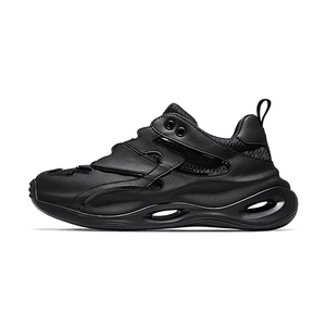 Baskets Chunky en Cuir Microfibre à Lacets, Tige en Maille Respirante, Amorti, Confort de Luxe, Style Marche, Chaussures pour Hommes - Product Image 3