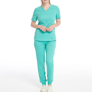 Tenues médicales personnalisées en coton 100% pour personnel infirmier, ensembles d'uniformes pour femmes et hommes, uniformes d'hôpital - Product Image 1