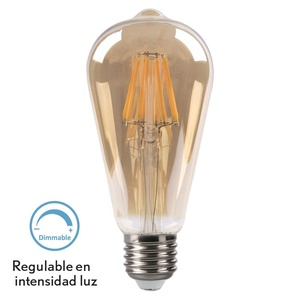 Lampadina a filamento E27 regolabile, 8W, 700lm, Mbar 2700K, ideale per illuminazione calda e ambiente accogliente. - Product Image 1