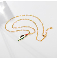 Collar con Colgante de Mapa de Palestina, Venta al Por Mayor del Fabricante, Colgante de Metal de Alta Calidad Personalizado, Apoyo a Palestina