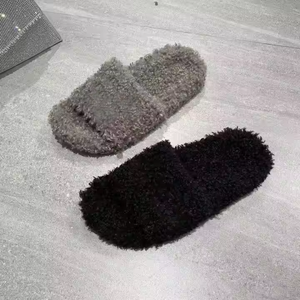 Fashion Classic <strong>Women</strong> Platform Slippers Furry Slide Embroidery Warm <strong>Shoes</strong> - Product Image 6