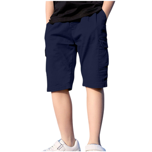 ODM Wholesale <b>Men's</b> 100% Cotton Woven Mid Elastic Board Shorts Quick Dry Breathable Lightweight Beach Swim <b>Trunks</b> Summer Casual - Product Image 1