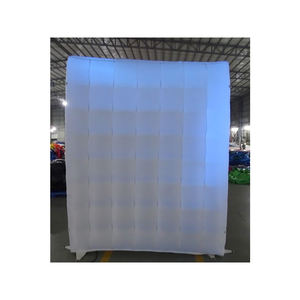 Fondo inflable curvo personalizado para pared, telón con tiras de iluminación LED, fotomatón, multicolor - Product Image 1