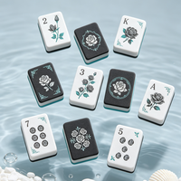 Jeu de Mahjong flottant bleu clair portable en EVA pour piscine, plage, resort, jeux nautiques unisexes, tuiles de jeu aquatiques