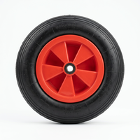 Roue de brouette pneumatique avec pneu extérieur en caoutchouc et rayons en plastique 3.50-8