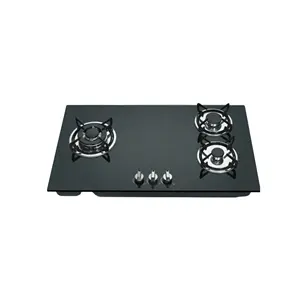 High Quality 3 burner glass top cooking stove cooker gas with flame out safety device