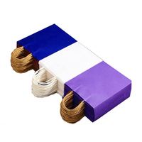 Sacs en papier kraft biodégradables de luxe personnalisés pour restaurants, sacs en papier kraft recyclé brun avec poignée