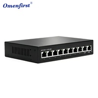 Switch PoE Fast Ethernet de 8 Puertos, 2 Puertos Uplink, 120W, Sin Administración, IEEE802.3af/at, Switch Power Over Ethernet para CCTV