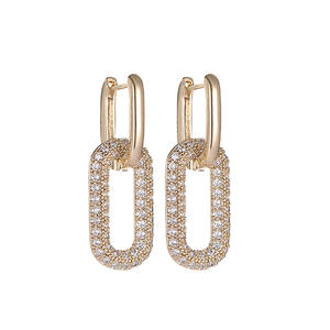 Pendientes de Aro Redondos Minimalistas con Baño de Oro, Joyería Geométrica para Mujer, Estilo Individualista, Dropshipping Shopify - Product Image 1