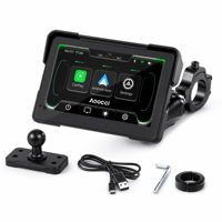 Écran de navigation GPS CarPlay pour moto Aoocci avec caméra embarquée, CarPlay sans fil, Android Auto, système DVR