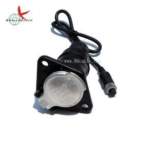 Conector de 7 pines de alta resistencia personalizado <span class=keywords><strong>Suzi</strong></span>, chaqueta de PVC de plomo en espiral, Cable de cámara de respaldo de fibra óptica para sistema de cámara de remolque - Product Image 5