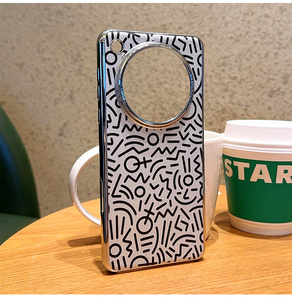 แฟชั่นสร้างสรรค์กราฟฟิตี้รูปแบบเคสโทรศัพท์กรอบเคลือบด้วยไฟฟ้ากันกระแทกฝาครอบป้องกันสำหรับออปโป้/เกียรติยศ/วีโว่ - Product Image 5