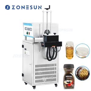 ZONESUN ZS-FK6000 Machine de scellage thermique à Induction électromagnétique, automatique, continue, pour bouteille en plastique, couvercle en aluminium