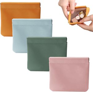 Pochette porte-monnaie mini en cuir écologique à clip magnétique pour écouteurs et monnaie - Product Image 1